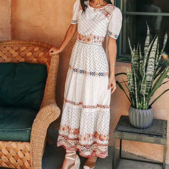 bohme Dresses & Skirts - Spanish Embroidered Maxi Dress